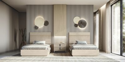 Bedroom Furniture Full Size Kids Bedrooms Kroma Sand Birch 48" Bed