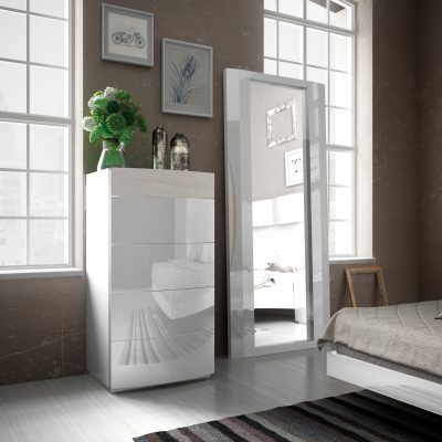 Bedroom Furniture Dressers and Chests Cordoba Chest/ Standing Mirror