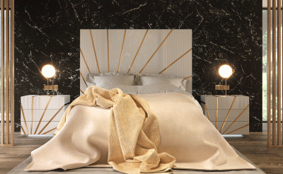 Brands Franco Gold Oro White Bedroom Comp 1