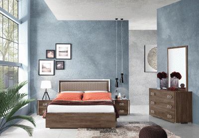Bedroom Furniture Modern Bedrooms QS and KS Dover Brown Night Bedroom