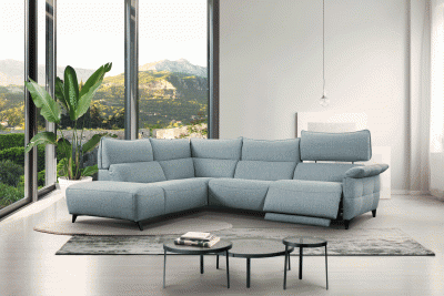 Living Room Furniture Sectionals Challenger Sectional Left w/Electric Recliner