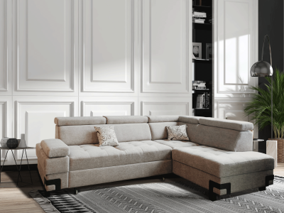 Living Room Furniture Sectionals with Sleepers Garda Sectional w/ Bed and Storage