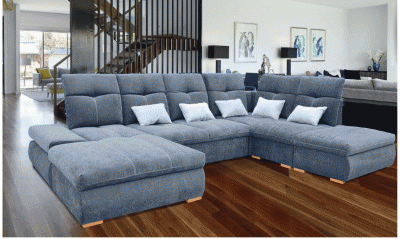 Living Room Furniture Sectionals with Sleepers Opera Sectional Left with bed and storage