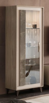 Wallunits Entertainment Centers ArredoAmbra 1 Door Vitrine