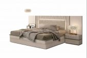 Marina Taupe Bed with Frames