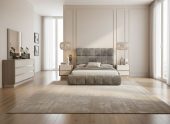 Bedroom Furniture Modern Bedrooms QS and KS Austin Bed with Mangano Casegoods