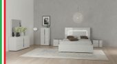 Bedroom Furniture Modern Bedrooms QS and KS Carrara Bed with Bianca Marble Nightstands