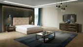 Bedroom Furniture Modern Bedrooms QS and KS Magic Bed with Smart Walnut Casegoods