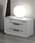 Carmen White Low Nightstand