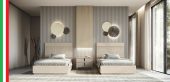 Bedroom Furniture Full Size Kids Bedrooms Kroma Sand Birch 48" Bedroom Set