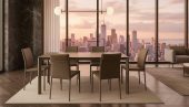 Dining Room Furniture Kitchen Tables and Chairs Sets Aurora Taupe Dining set