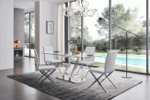Dining Room Furniture Kitchen Tables and Chairs Sets ZZ Dining Table with 85 White Chairs