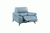 Living Room Furniture Sofas Loveseats and Chairs 2934 Blue Chair w/ electric recliner