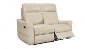 Living Room Furniture Sofas Loveseats and Chairs 3517 Cream Loveseat w/ manual recliners