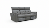 8501 Dark Grey Sofa w/Manual Recliner