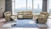 Living Room Furniture Reclining and Sliding Seats Sets 9015 Taupe w/ manual recliner