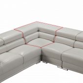 Living Room Furniture Sectionals 2119 Corner piece - Light Grey