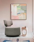 Living Room Furniture Sofas Loveseats and Chairs CN030 Swivel Chair Grey